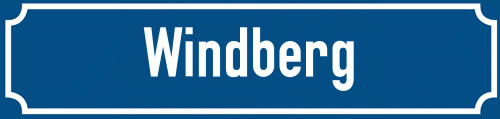 Straßenschild Windberg