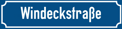 Straßenschild Windeckstraße zum kostenlosen Download