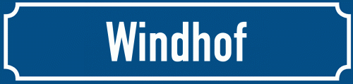Straßenschild Windhof