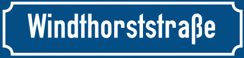 Straßenschild Windthorststraße zum kostenlosen Download