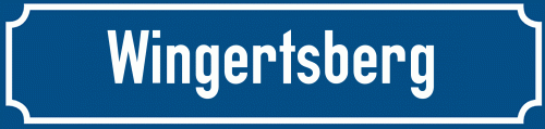 Straßenschild Wingertsberg