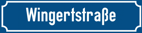 Straßenschild Wingertstraße