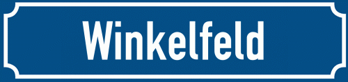 Straßenschild Winkelfeld