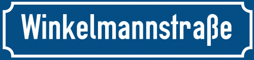 Straßenschild Winkelmannstraße