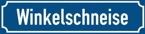 Straßenschild Winkelschneise zum kostenlosen Download