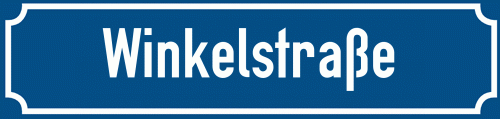 Straßenschild Winkelstraße