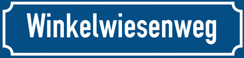 Straßenschild Winkelwiesenweg