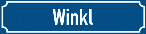 Straßenschild Winkl