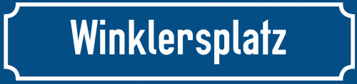 Straßenschild Winklersplatz