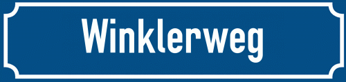 Straßenschild Winklerweg