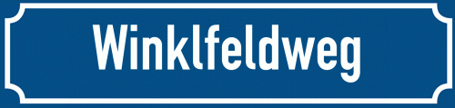 Straßenschild Winklfeldweg