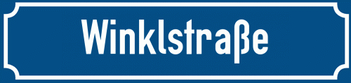 Straßenschild Winklstraße zum kostenlosen Download