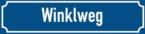 Straßenschild Winklweg