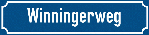 Straßenschild Winningerweg