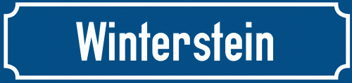 Straßenschild Winterstein