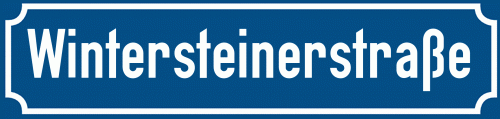 Straßenschild Wintersteinerstraße