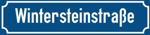Straßenschild Wintersteinstraße