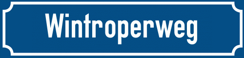 Straßenschild Wintroperweg