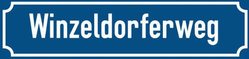 Straßenschild Winzeldorferweg