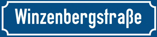 Straßenschild Winzenbergstraße