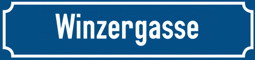 Straßenschild Winzergasse