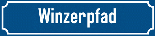 Straßenschild Winzerpfad