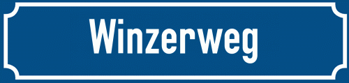 Straßenschild Winzerweg