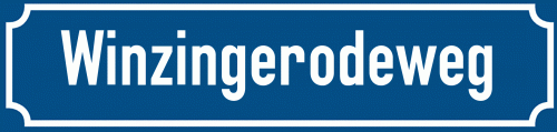 Straßenschild Winzingerodeweg