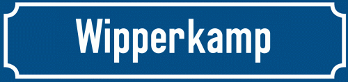 Straßenschild Wipperkamp