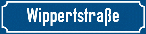 Straßenschild Wippertstraße