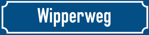 Straßenschild Wipperweg