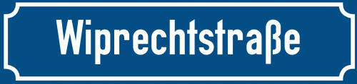 Straßenschild Wiprechtstraße