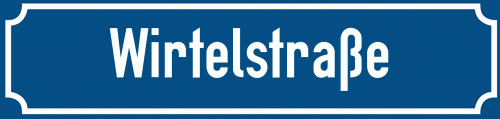 Straßenschild Wirtelstraße