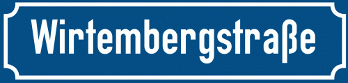 Straßenschild Wirtembergstraße