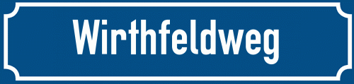 Straßenschild Wirthfeldweg