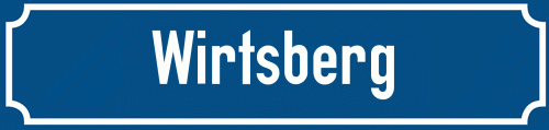 Straßenschild Wirtsberg