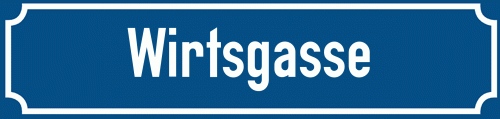 Straßenschild Wirtsgasse