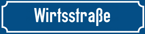 Straßenschild Wirtsstraße