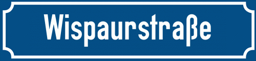 Straßenschild Wispaurstraße