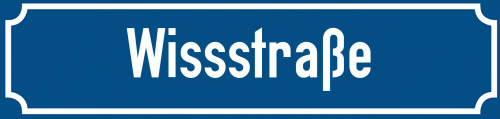 Straßenschild Wissstraße