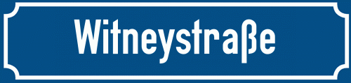 Straßenschild Witneystraße zum kostenlosen Download