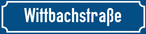 Straßenschild Wittbachstraße