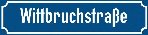 Straßenschild Wittbruchstraße