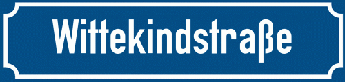 Straßenschild Wittekindstraße zum kostenlosen Download