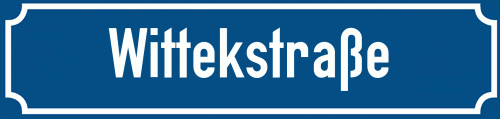 Straßenschild Wittekstraße