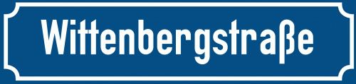 Straßenschild Wittenbergstraße
