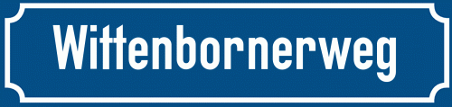 Straßenschild Wittenbornerweg