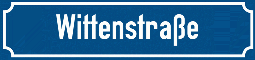 Straßenschild Wittenstraße