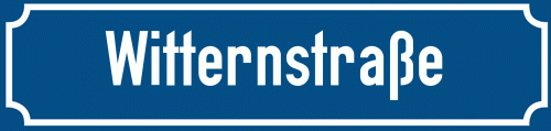 Straßenschild Witternstraße