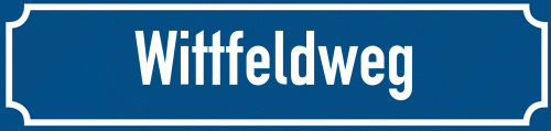 Straßenschild Wittfeldweg